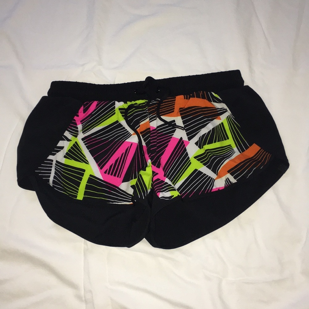 Fabletics workout shorts neon multi-colored SMALL